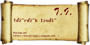 Török Izsó névjegykártya