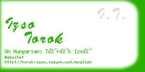 izso torok business card